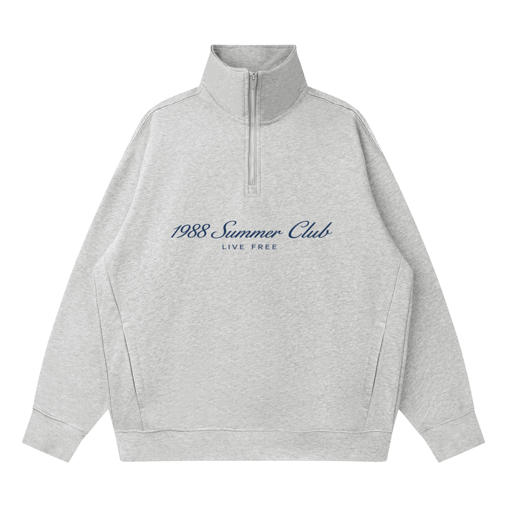 Monaco: Quarter-Zip Drop Shoulder Sweatshirt