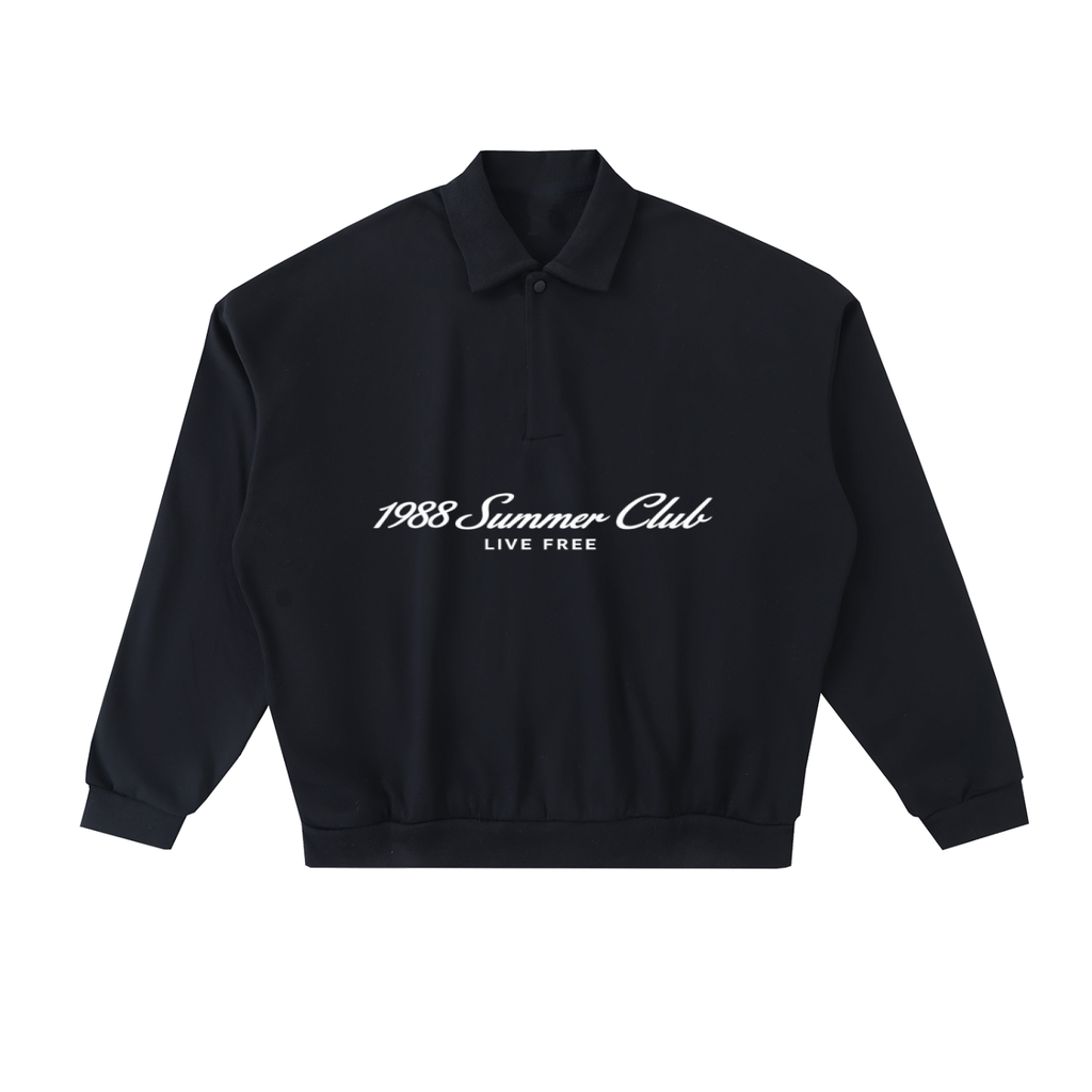 Monaco: Heavyweight Fleece Polo Sweatshirt