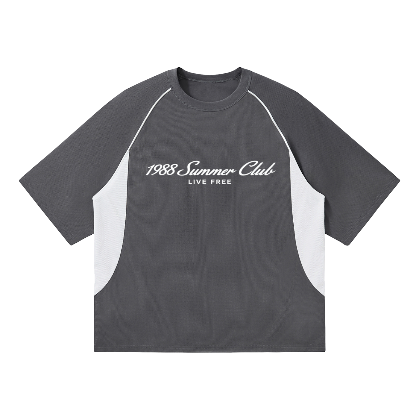 Naples: Contrast Piping Panel Raglan T-Shirt