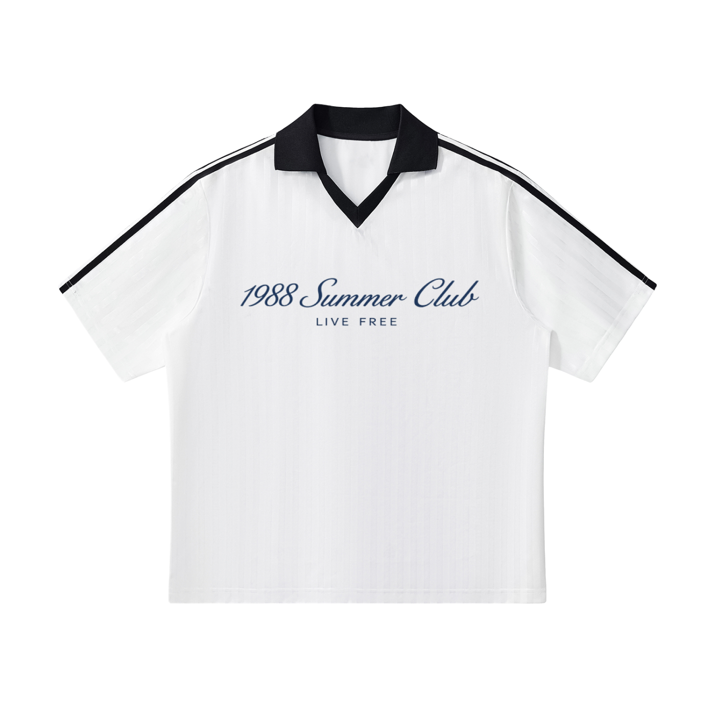 Mykonos Contrast Collar Striped Soccer Jersey