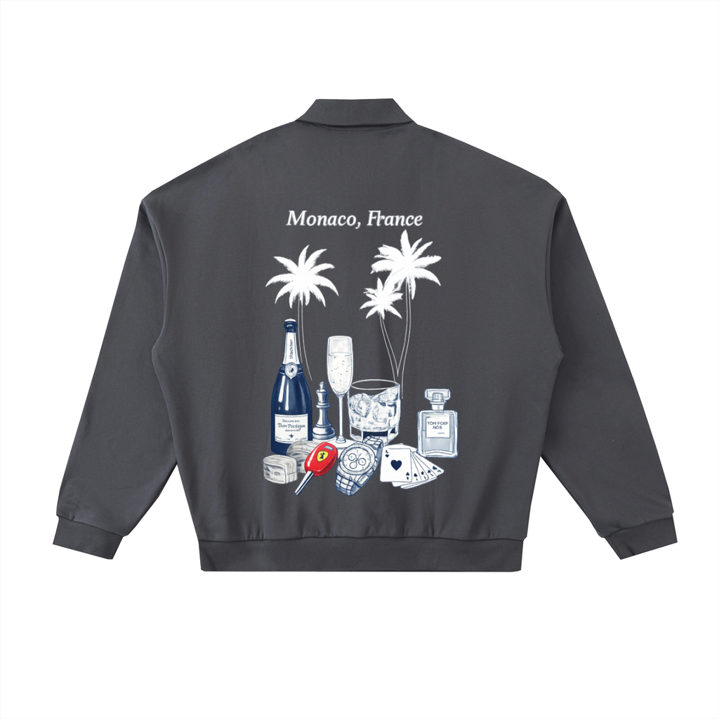Monaco: Heavyweight Fleece Polo Sweatshirt