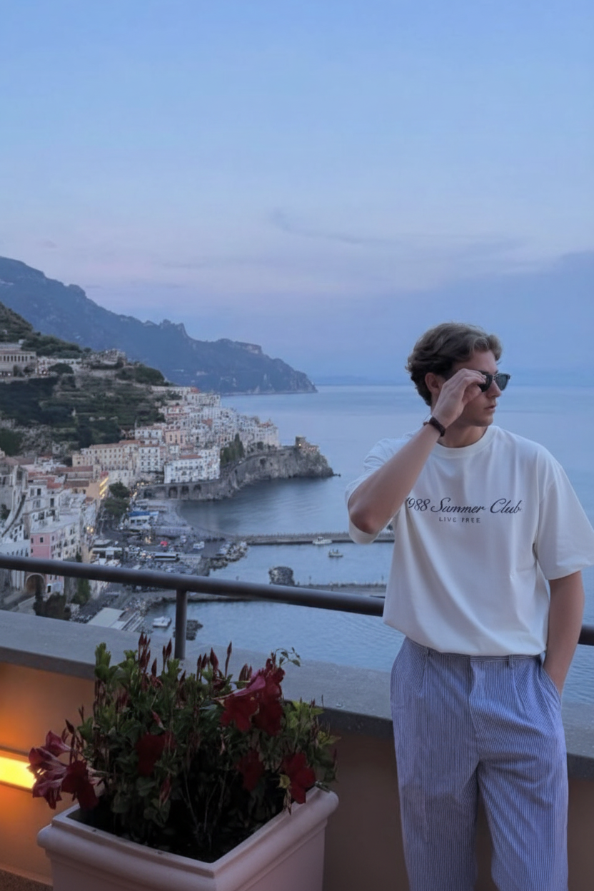 1988 Summer Club Monaco Tee - Amalfi Solo