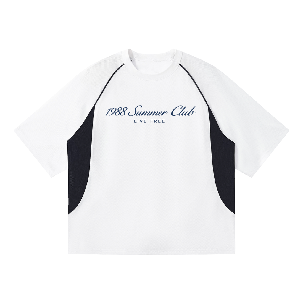 Mykonos Contrast Piping Panel Raglan T-Shirt