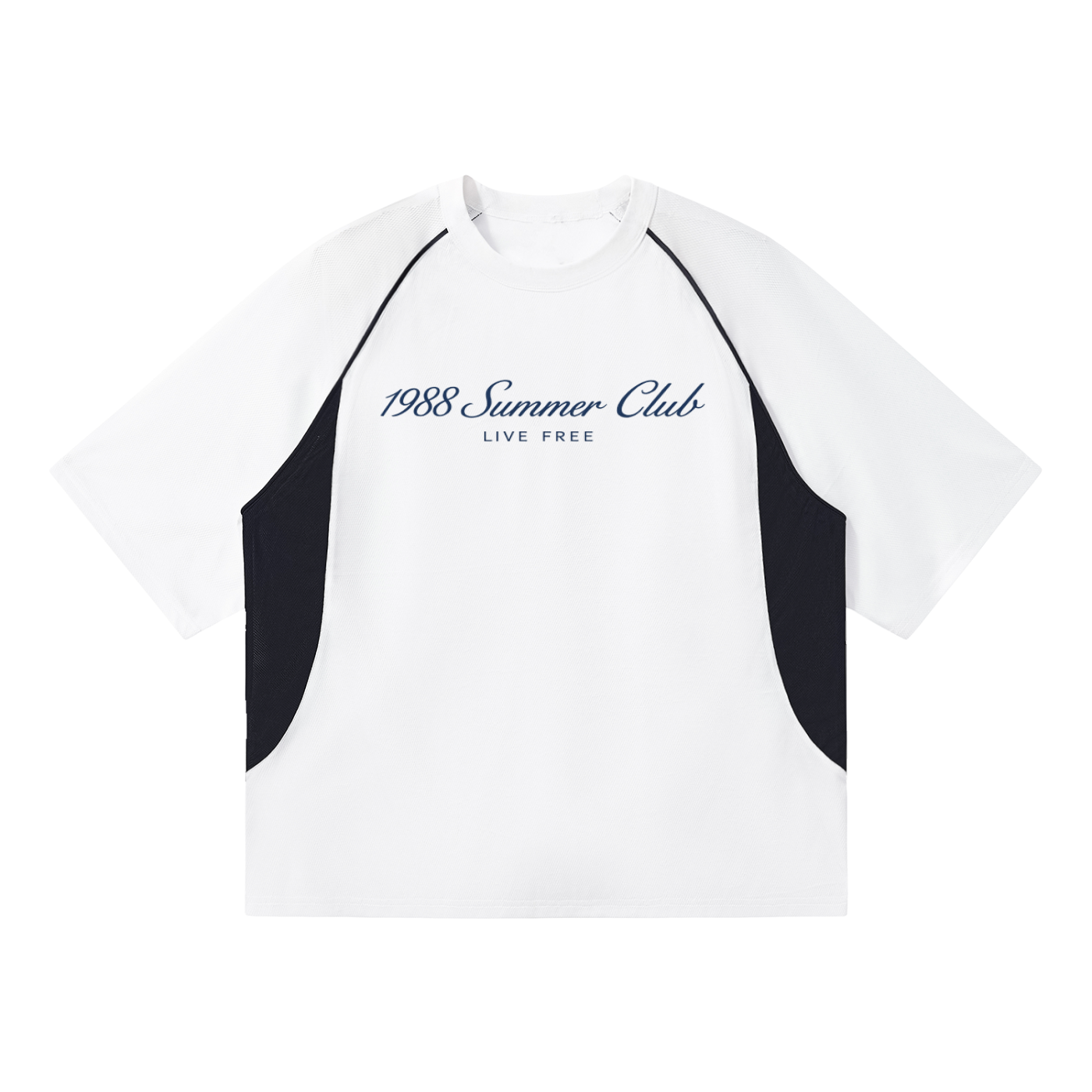 Mykonos Contrast Piping Panel Raglan T-Shirt