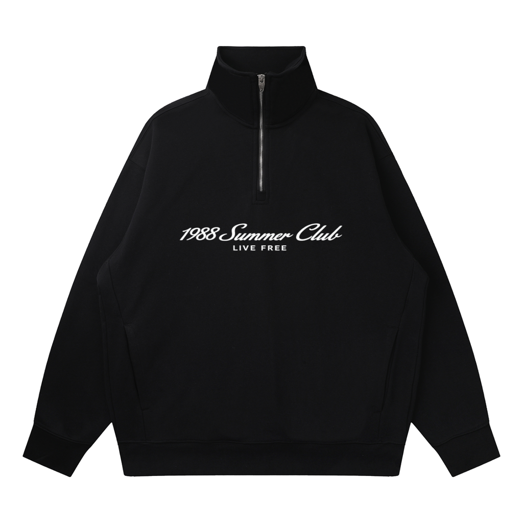 Naples: Quarter-Zip Drop Shoulder Sweatshirt