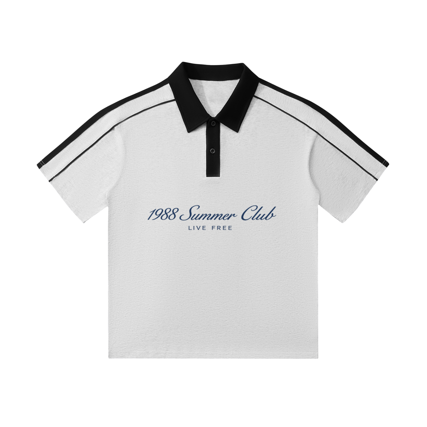 Monaco: Contrast Collar Short-Sleeve Polo Shirt