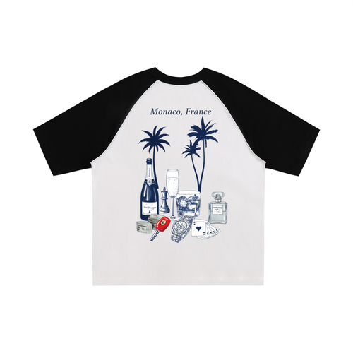 Monaco: Color-Blocked Raglan Sleeve T-Shirt