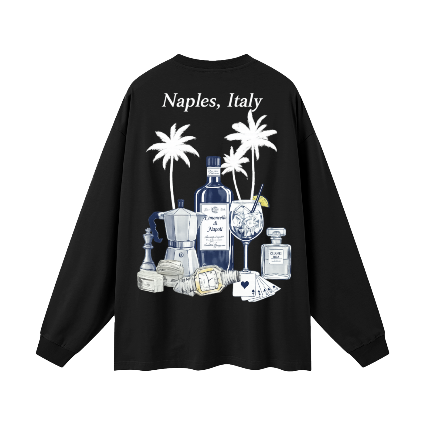 Naples: Oversized Unisex Long Sleeve T-Shirt