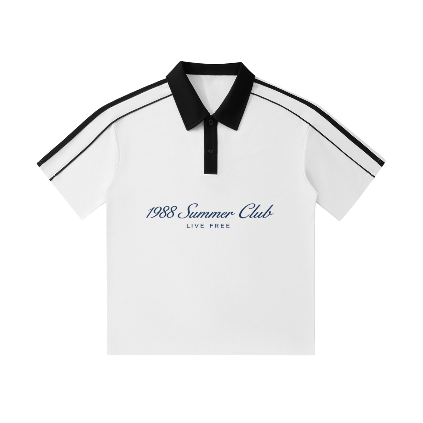 Monaco: Contrast Collar Short-Sleeve Polo Shirt