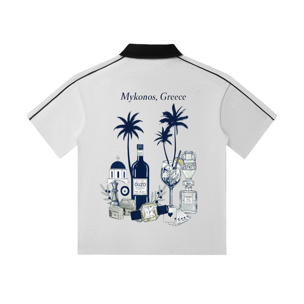 Mykonos Contrast Collar Short-Sleeve Polo Shirt