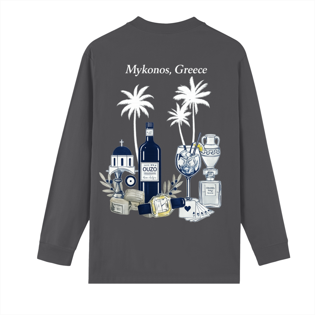 Mykonos Crew Neck Drop Shoulder Long Sleeve Shirt