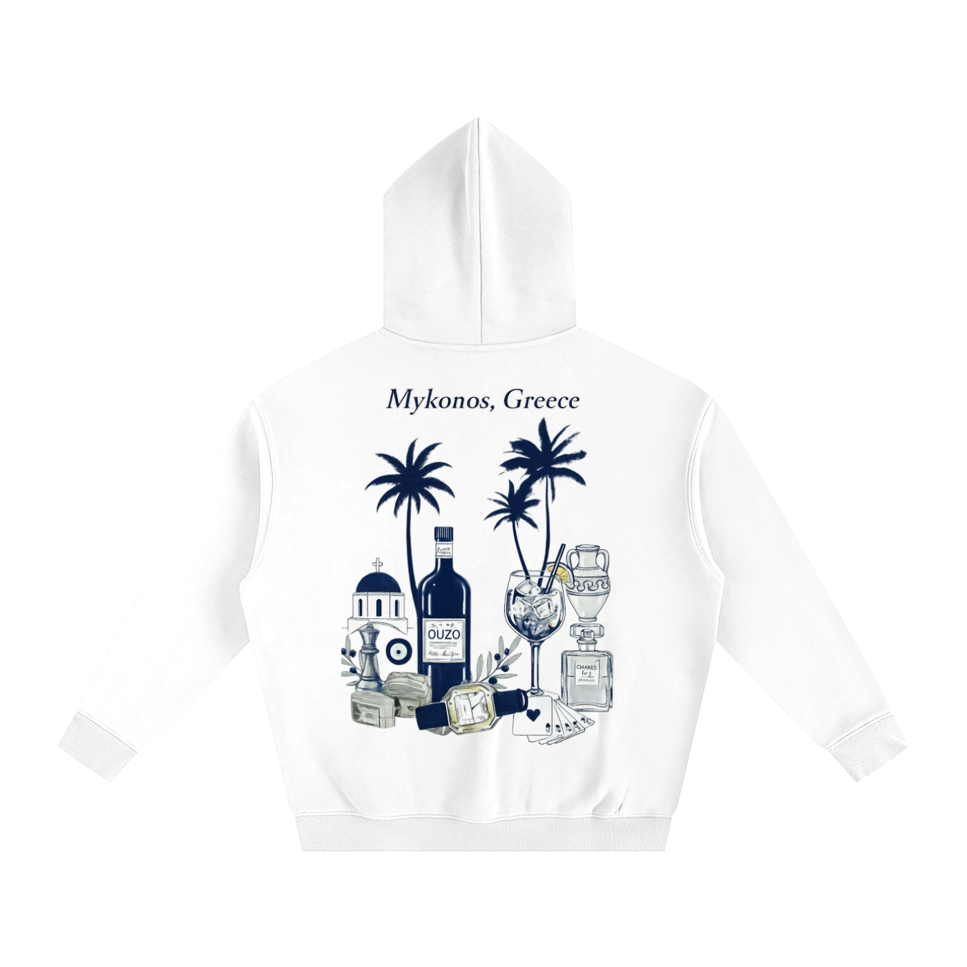 Mykonos Oversize Fleeced Hoodie