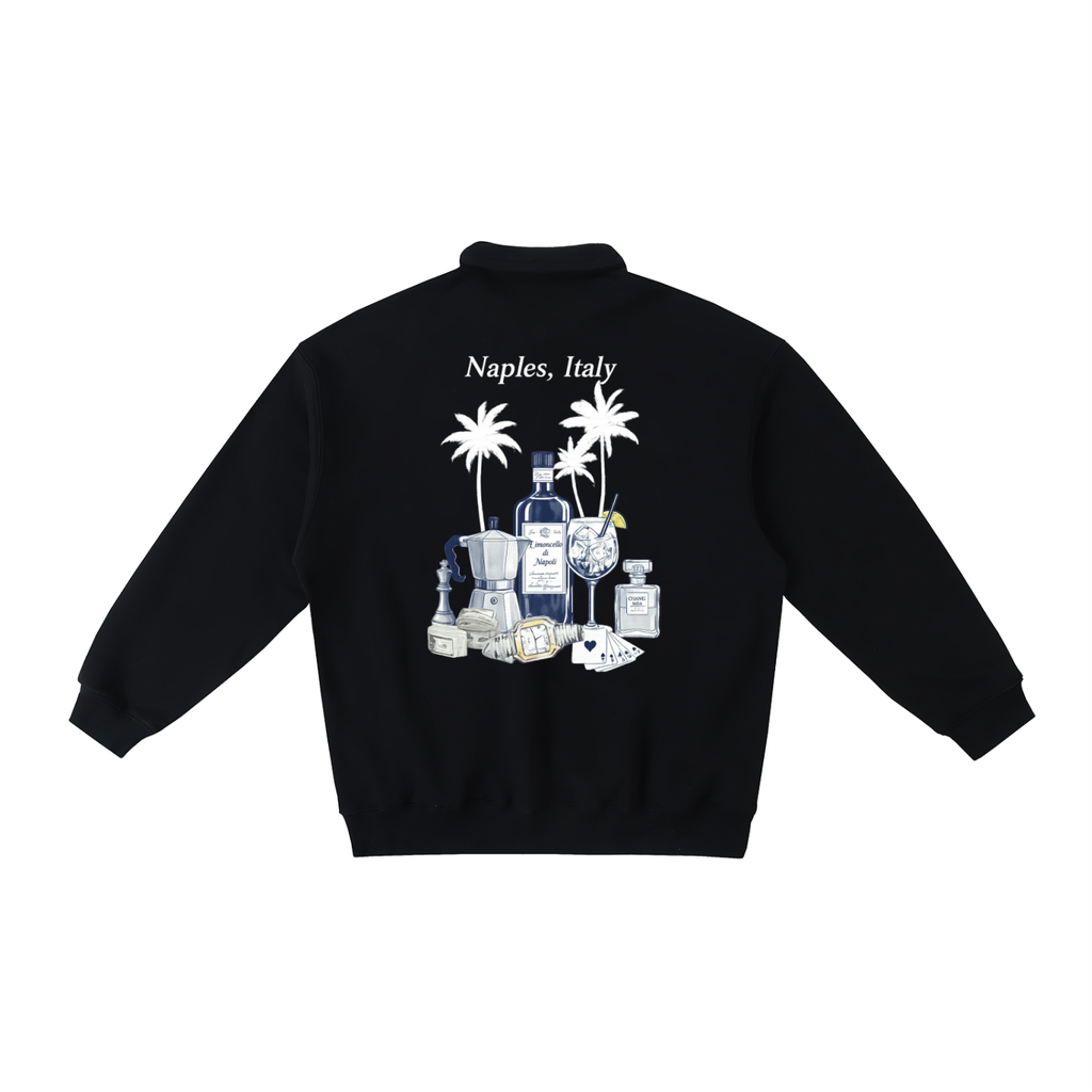Naples: Heavyweight Polo-Collar Sweatshirt