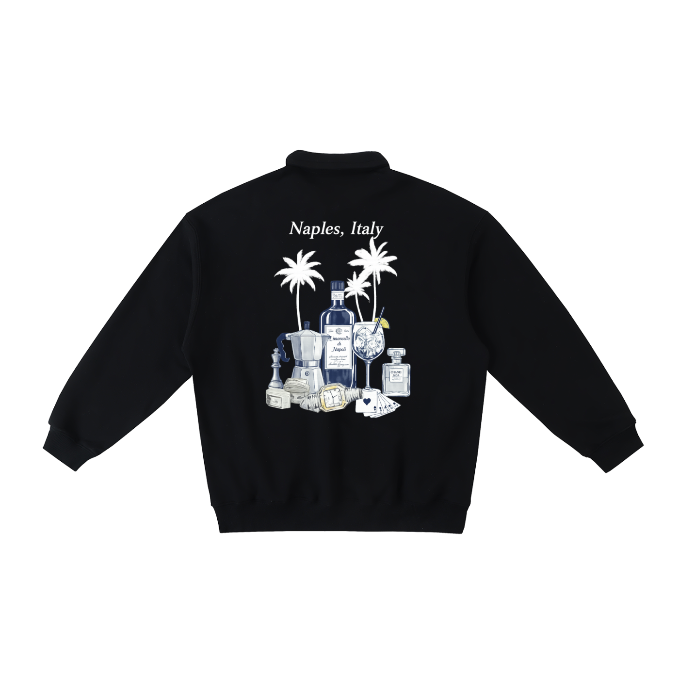 Naples: Heavyweight Polo-Collar Sweatshirt