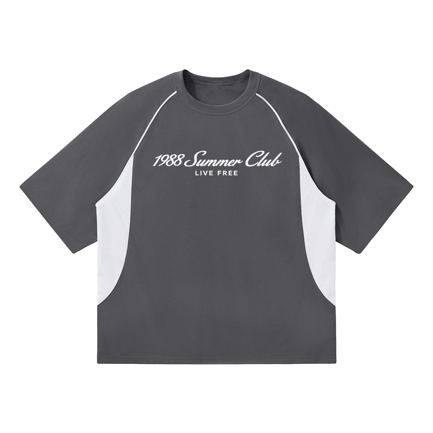 Mykonos Contrast Piping Panel Raglan T-Shirt