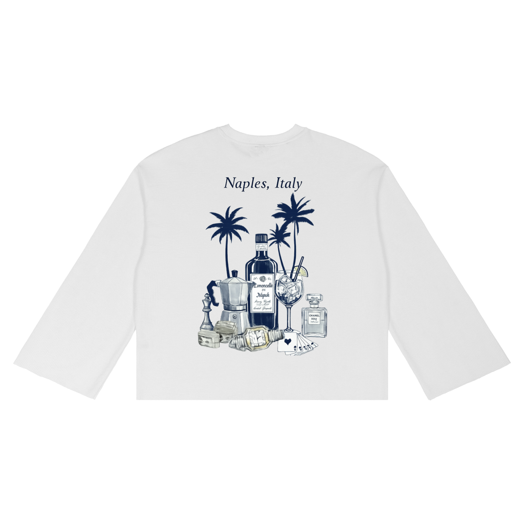 Naples: Unisex Waffle Raw Edge T-Shirt