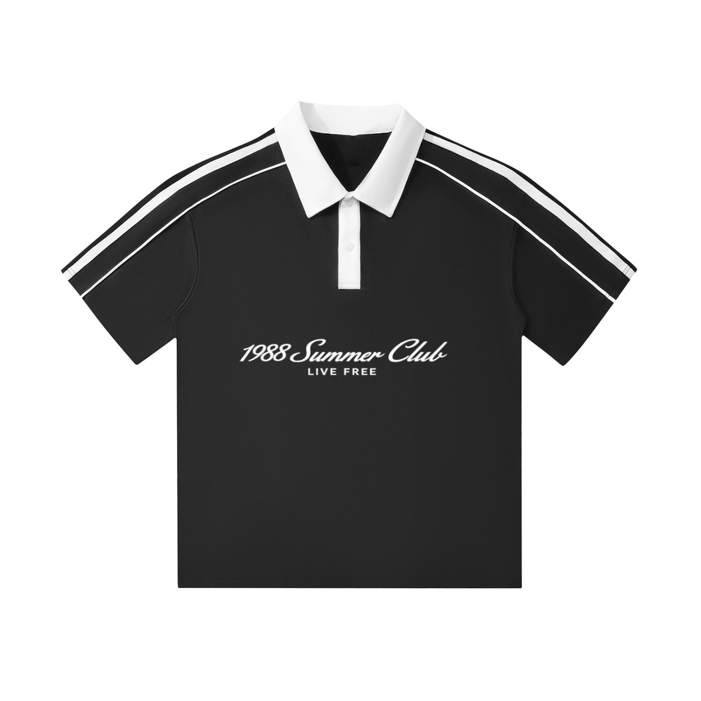 Monaco: Contrast Collar Short-Sleeve Polo Shirt