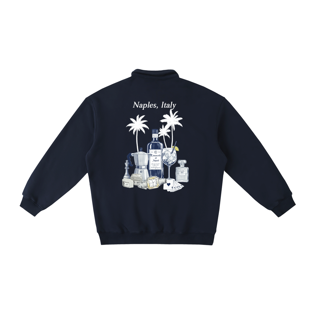 Naples: Heavyweight Polo-Collar Sweatshirt
