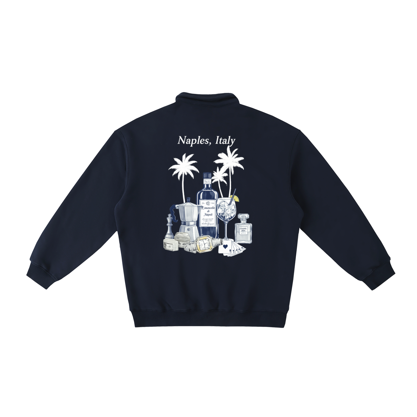 Naples: Heavyweight Polo-Collar Sweatshirt