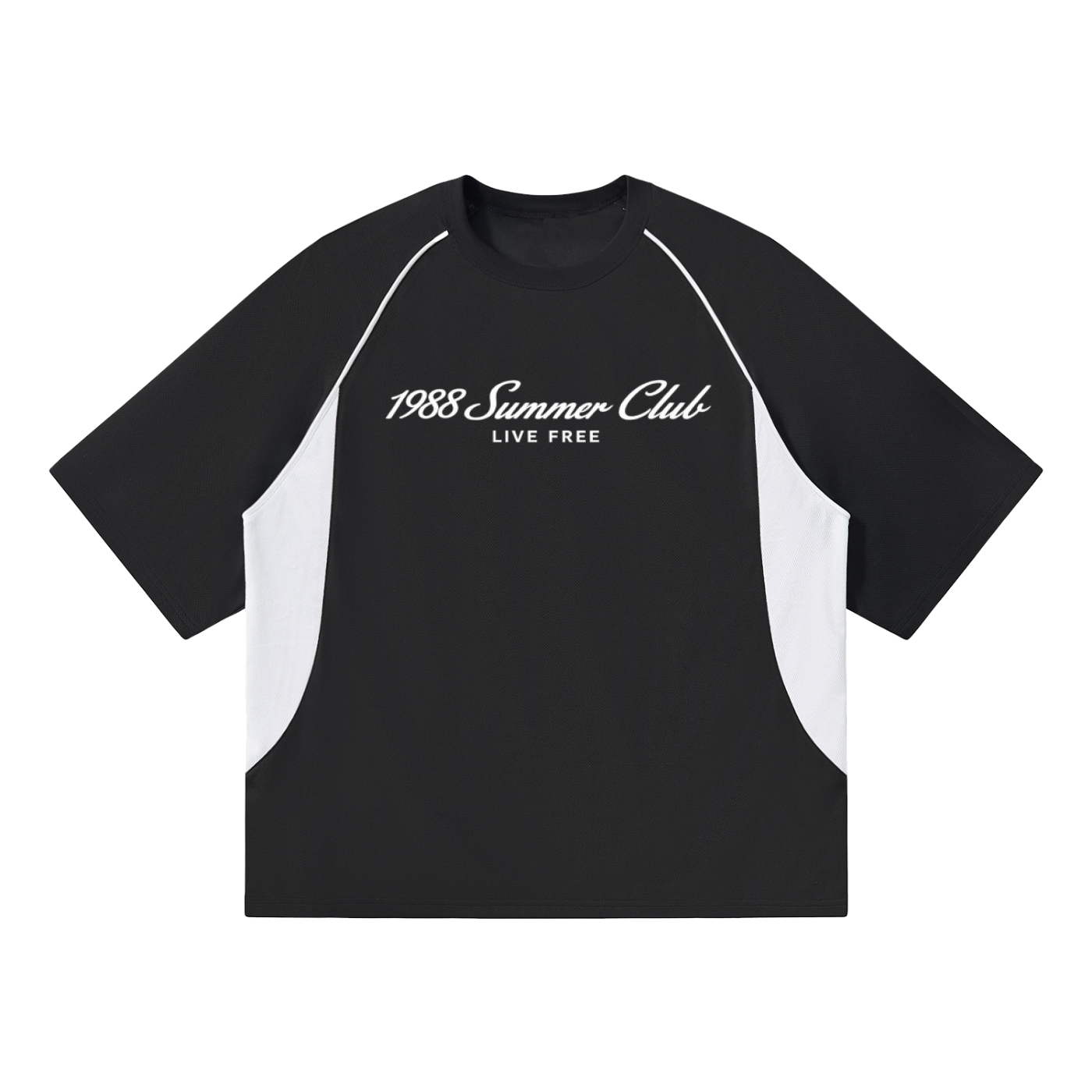 Mykonos Contrast Piping Panel Raglan T-Shirt