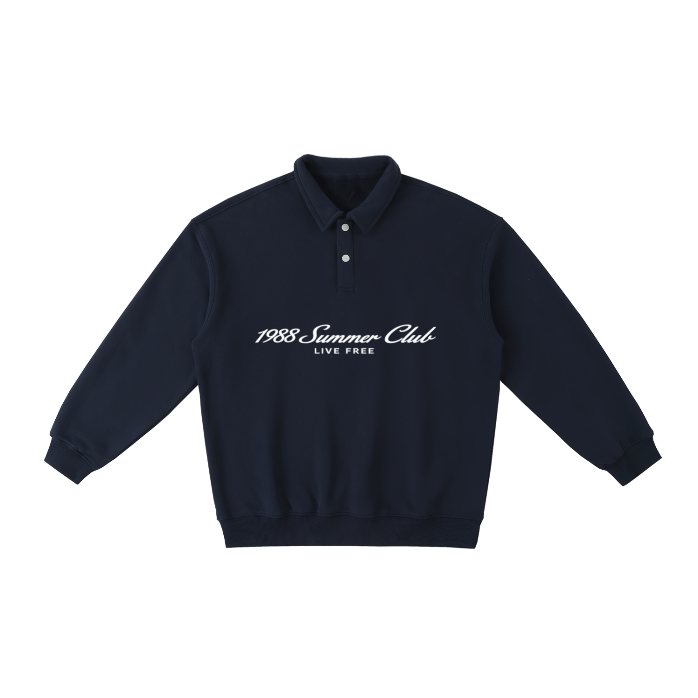 Naples: Heavyweight Polo-Collar Sweatshirt