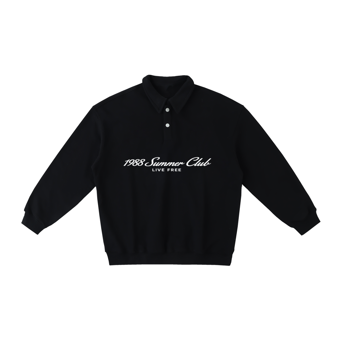 Naples: Heavyweight Polo-Collar Sweatshirt
