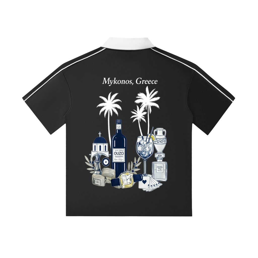 Mykonos Contrast Collar Short-Sleeve Polo Shirt