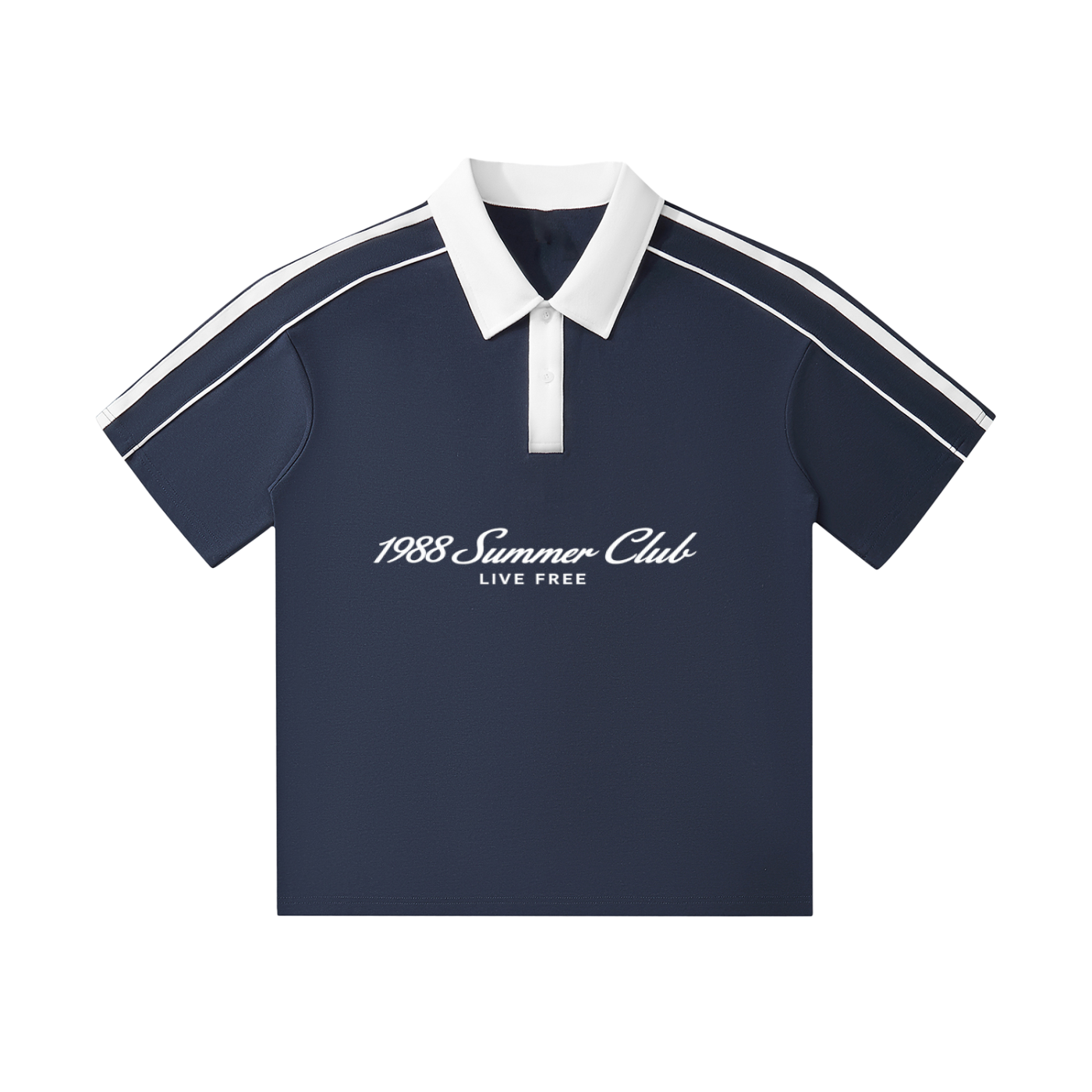Monaco: Contrast Collar Short-Sleeve Polo Shirt