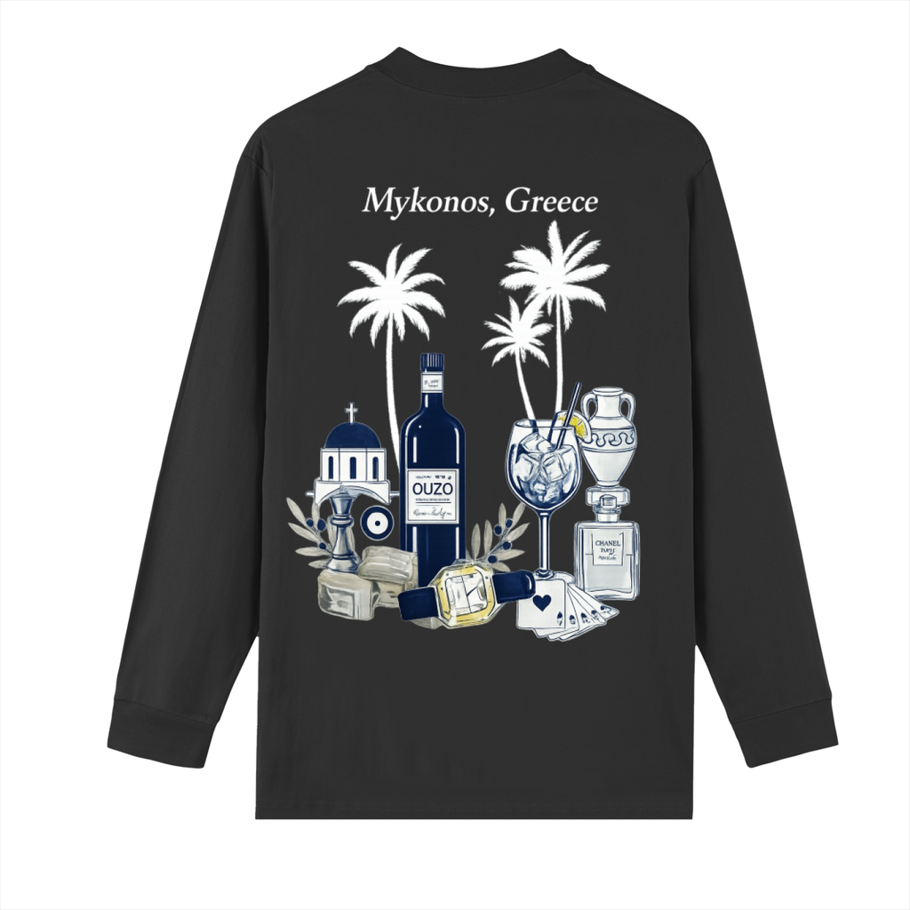 Mykonos Crew Neck Drop Shoulder Long Sleeve Shirt