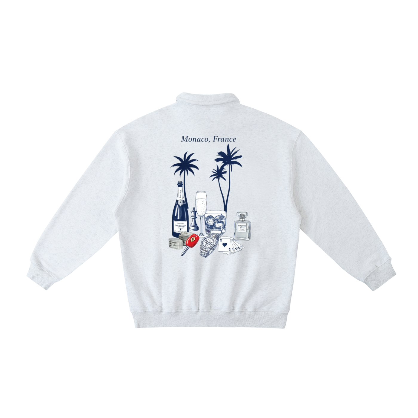 Monaco: Heavyweight Polo-Collar Sweatshirt