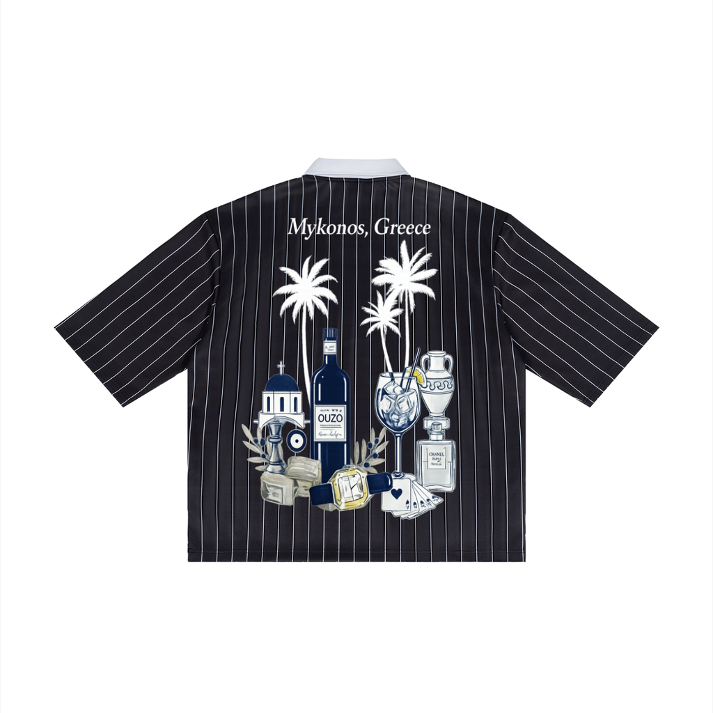 Mykonos Unisex Pinstripe Collared Soccer Jersey