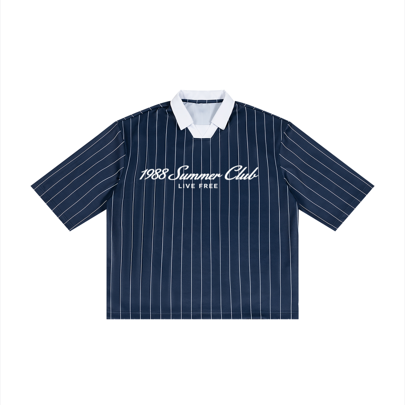 Mykonos Unisex Pinstripe Collared Soccer Jersey