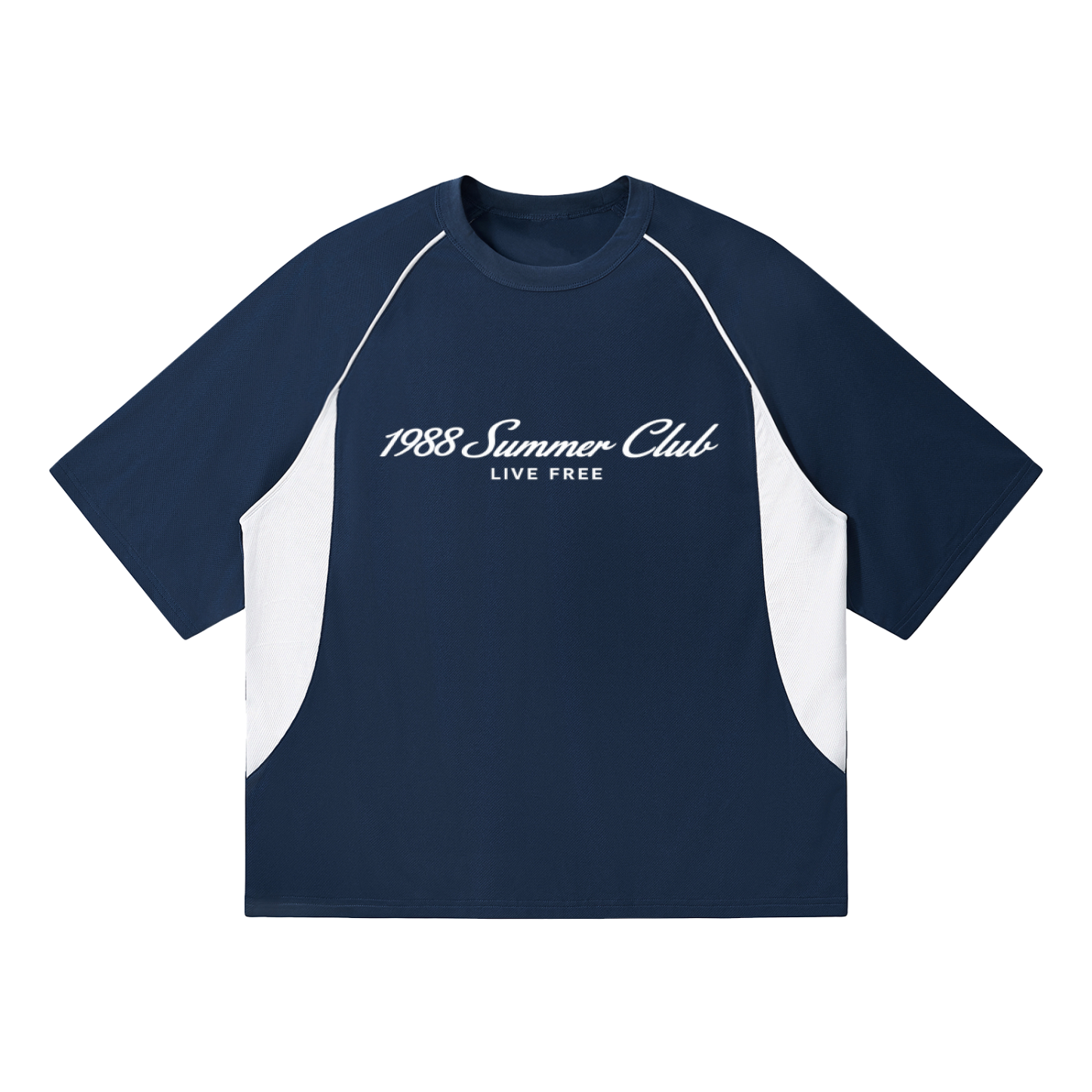 Naples: Contrast Piping Panel Raglan T-Shirt