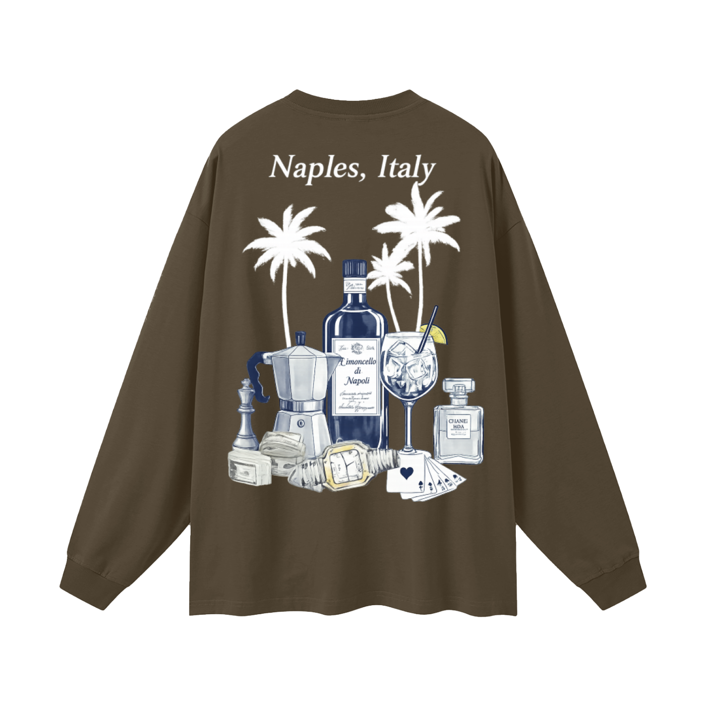 Naples: Oversized Unisex Long Sleeve T-Shirt