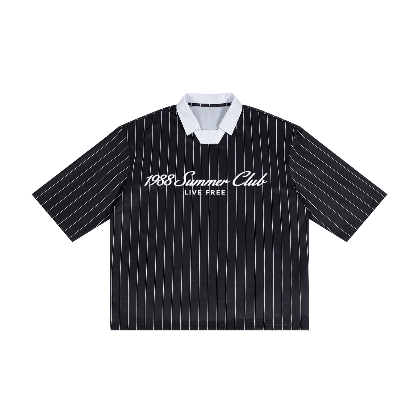 Mykonos Unisex Pinstripe Collared Soccer Jersey