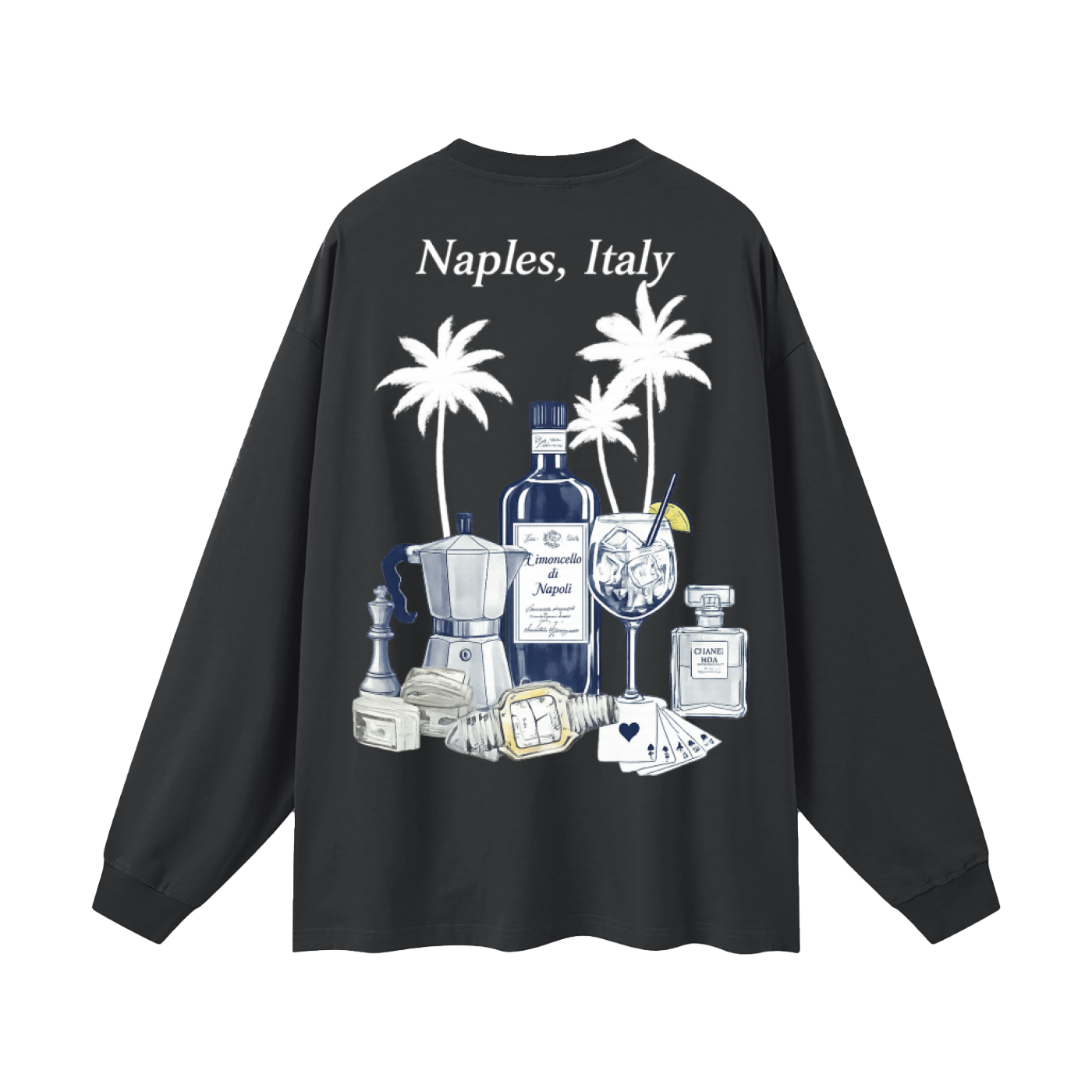 Naples: Oversized Unisex Long Sleeve T-Shirt