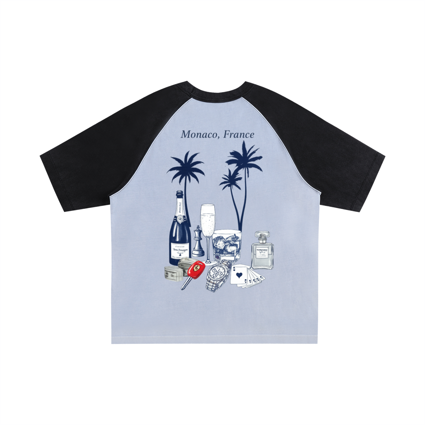 Monaco: Color-Blocked Raglan Sleeve T-Shirt