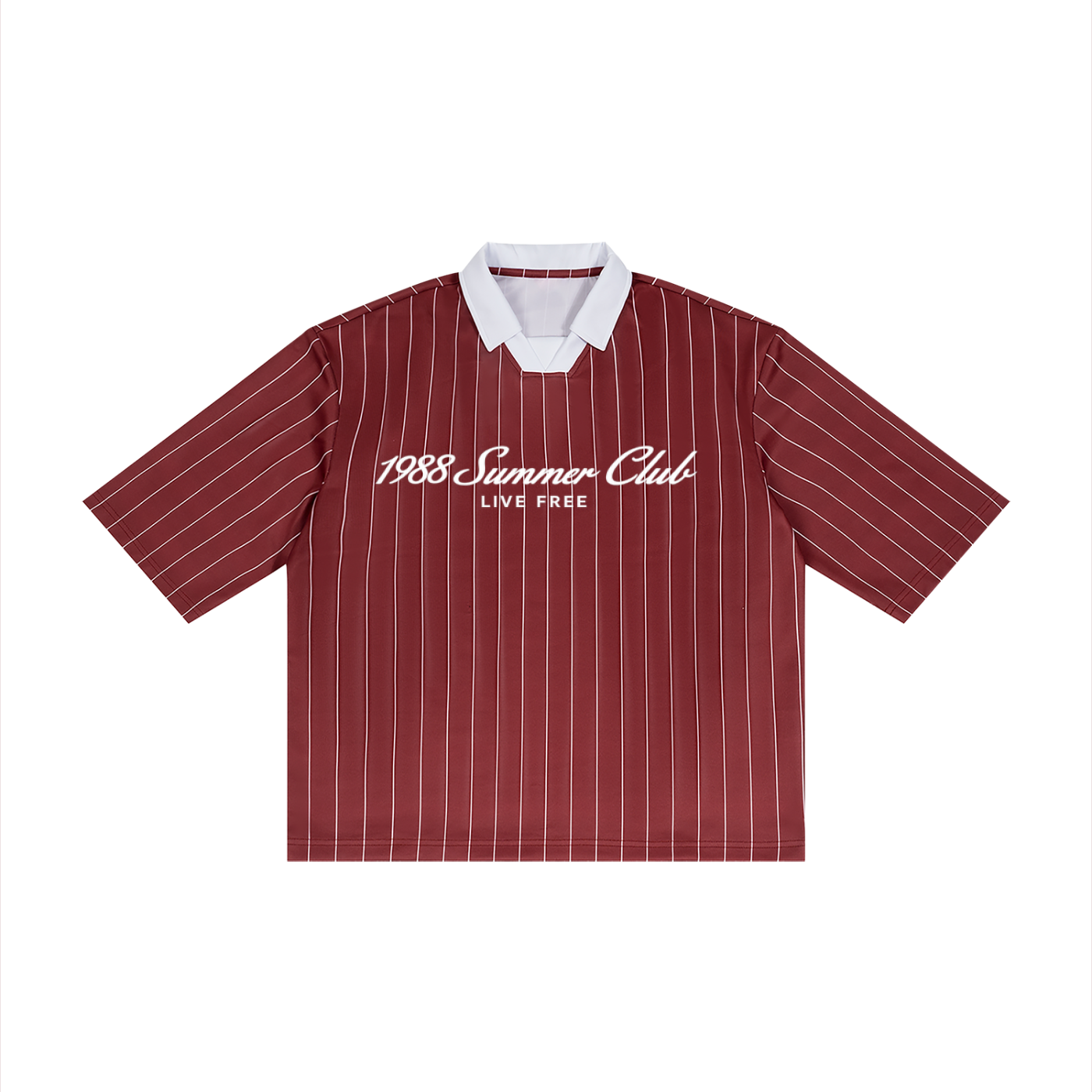 Mykonos Unisex Pinstripe Collared Soccer Jersey