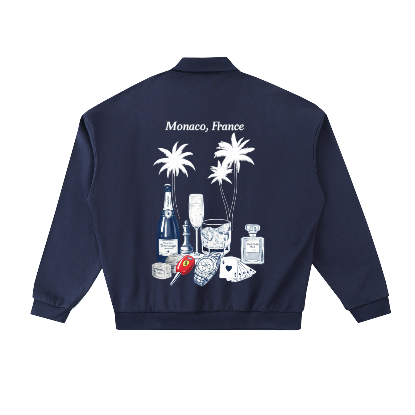 Monaco: Heavyweight Fleece Polo Sweatshirt