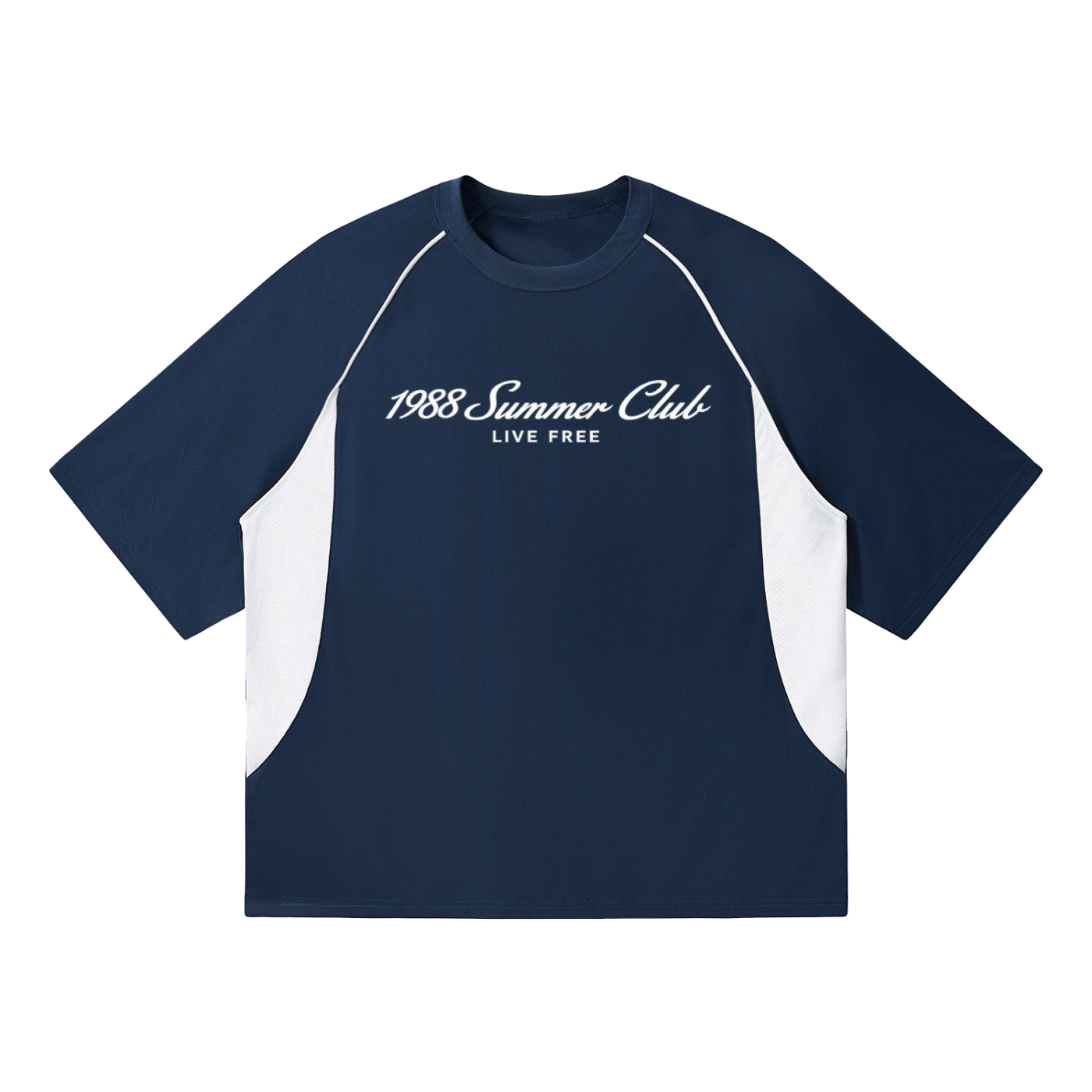Mykonos Contrast Piping Panel Raglan T-Shirt