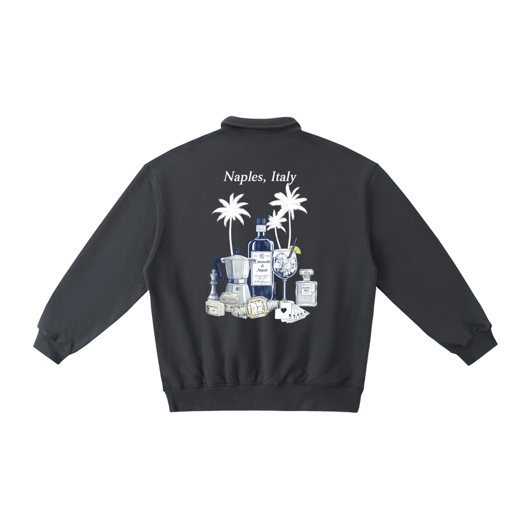 Naples: Heavyweight Polo-Collar Sweatshirt