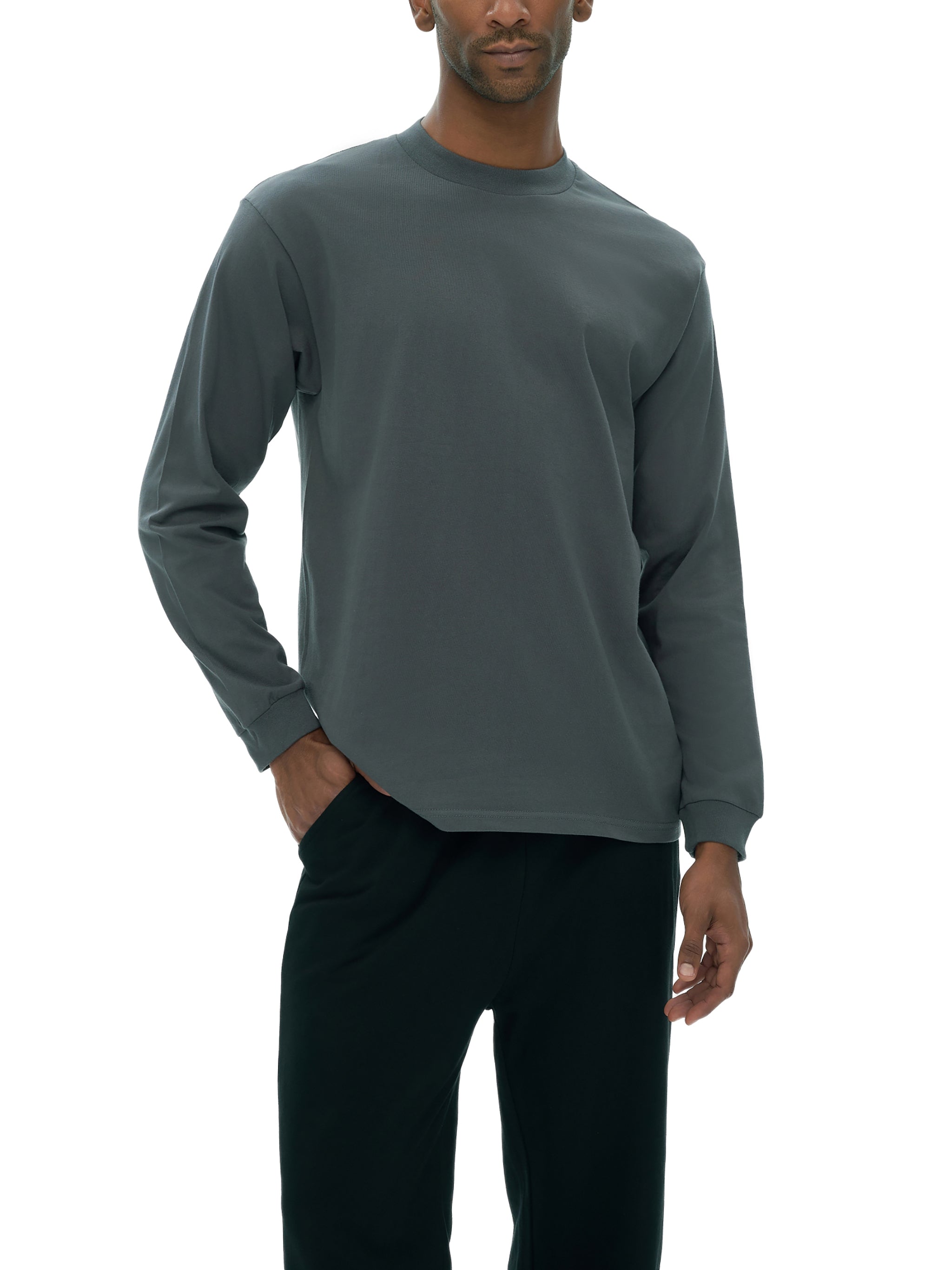 Mykonos Crew Neck Drop Shoulder Long Sleeve Shirt