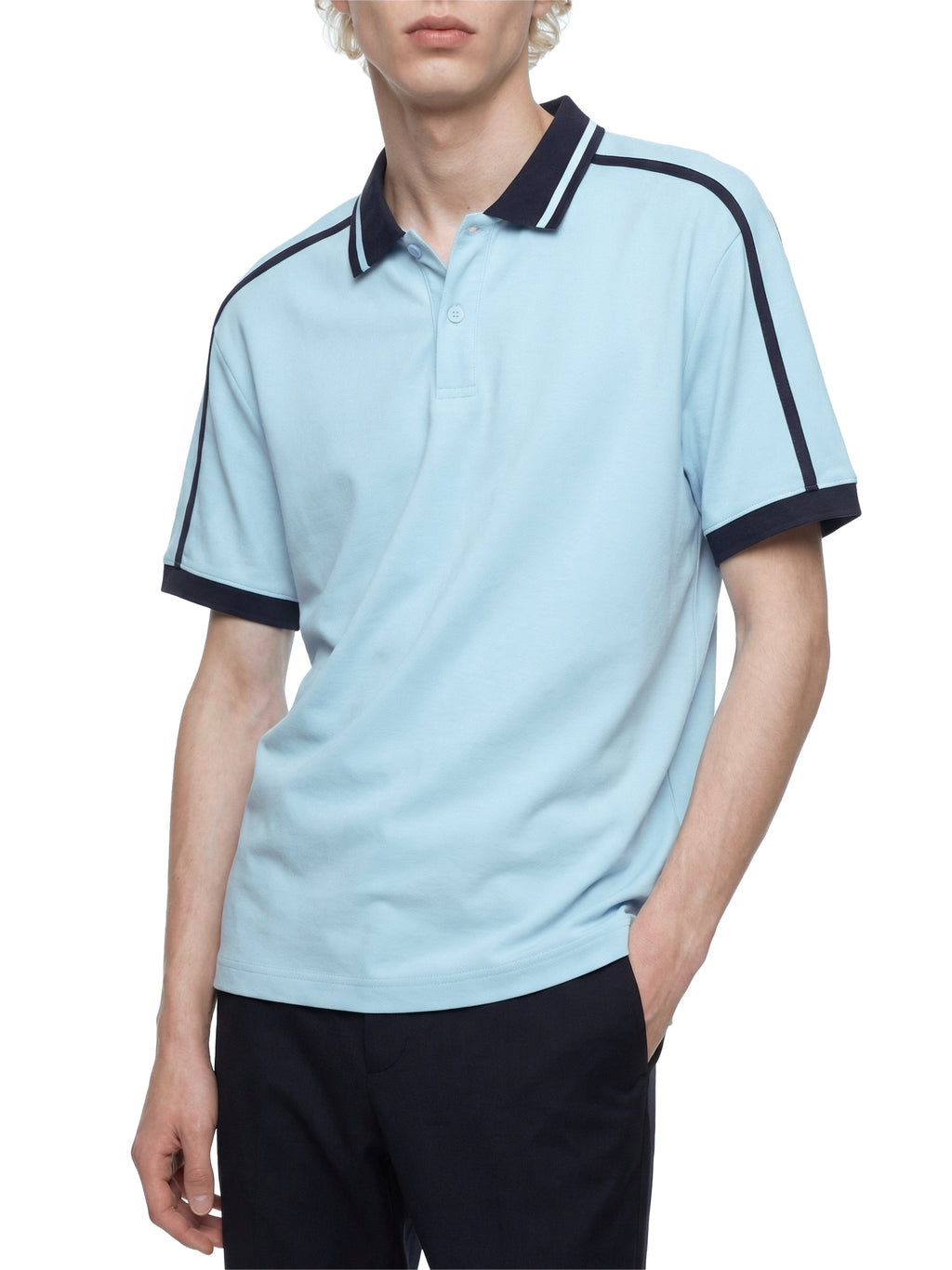 Mykonos Unisex Contrast Piping Polo Shirt